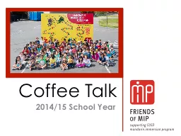Coffee Talk   Middle School Site Selection Process/Update