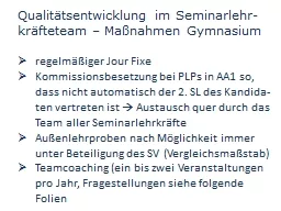 Qualitätsentwicklung im Seminarlehr-