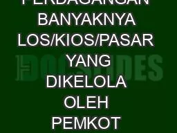 DATA PERDAGANGAN BANYAKNYA LOS/KIOS/PASAR  YANG DIKELOLA OLEH PEMKOT BANJAR TAHUN