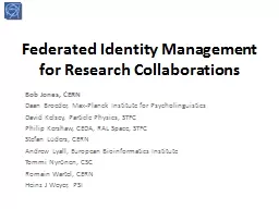 Federated Identity Management for Research Collaborations