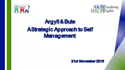 Argyll &  Bute A Strategic Approach to