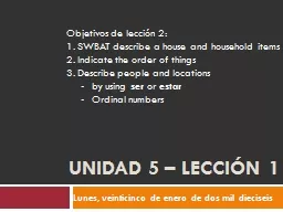 Unidad   5  –  Lección