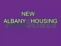 NEW   ALBANY   HOUSING
