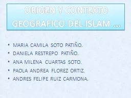 ORIGEN Y CONTEXTO GEOGRAFICO DEL ISLAM