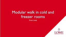 Modular walk in cold and freezer rooms