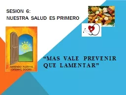 PPT-Sesion 6: Nuestra Salud