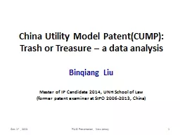 PPT-China Utility Model Patent(CUMP): Trash or Treasure – a data analysis