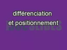 PPT-différenciation et positionnement