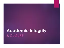 PPT-Academic Integrity & Culture