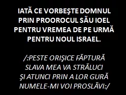 PPT-IATĂ CE VORBEŞTE DOMNUL