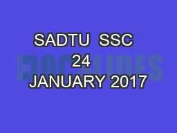 SADTU  SSC   24    JANUARY 2017