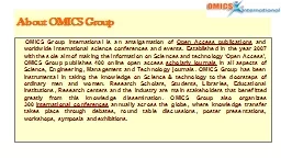 PPT-About OMICS Group