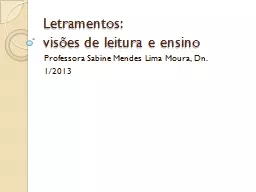 PPT-Letramentos: visões de leitura e ensino