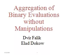 1 9/11/2011 Aggregation of Binary