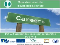 PPT-PSY 533 Diagnostika v kariérnom poradenstve