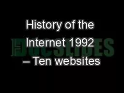 History of the Internet 1992 – Ten websites