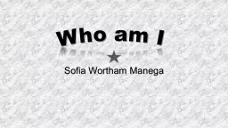 This is Me    Sofia Caterina Wortham Manega