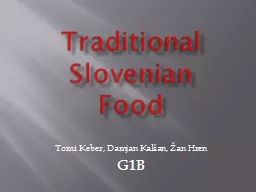 Traditional Slovenian Food