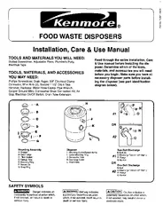 FOOD WASTE DISPOSERS Installation Care Use Manual TOOL