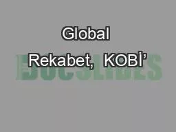 Global Rekabet,  KOBİ’