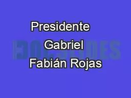 Presidente   Gabriel Fabián Rojas