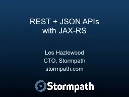 REST + JSON APIs with JAX-RS