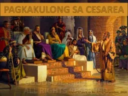 PAGKAKULONG SA CESAREA Liksyon