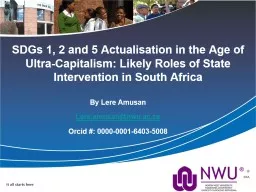 SDGs 1, 2 and 5 Actualisation in the Age of Ultra-Capitalism: Likely Roles of State Intervention