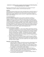 Administrative Guidelines for the Assessment of the P