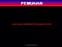 PEMUAIAN www.gururakyat.blogspot.com