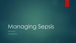 Managing Sepsis SDMH  2017