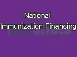National Immunization Financing