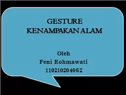 GESTURE KENAMPAKAN ALAM Oleh