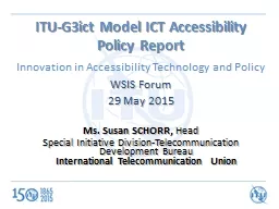 ITU-G3ict Model ICT Accessibility Policy Report