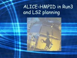 ALICE- HMPID in Run3 and LS2 planning