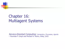 Chapter 16: Multiagent Systems