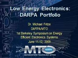Low Energy Electronics: DARPA Portfolio