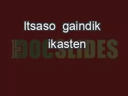 Itsaso  gaindik   ikasten