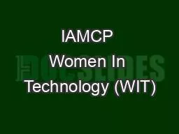 IAMCP Women In Technology (WIT)