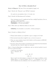 How To Write a Readable Proof Prove or Disprove The su