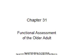 Chapter 31 Functional Assessment