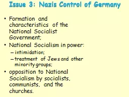 Issue 3: Nazis Control of Germany