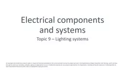 Electrical components and systems