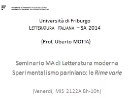 Università di Friburgo Letteratura