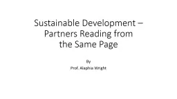 Sustainable Development – Partners Reading from