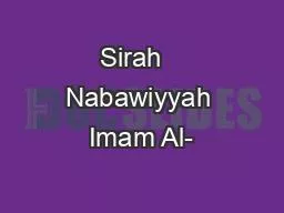 Sirah   Nabawiyyah Imam Al-