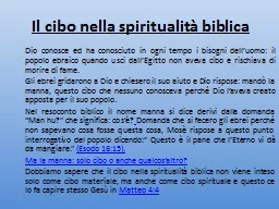 PPT-Il cibo nella spiritualità biblica