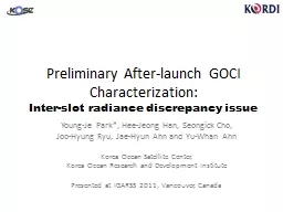 Preliminary After-launch GOCI Characterization: