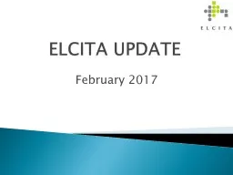 ELCITA UPDATE  March 2017