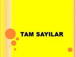 TAM SAYILAR   İÇİNDEKİLER